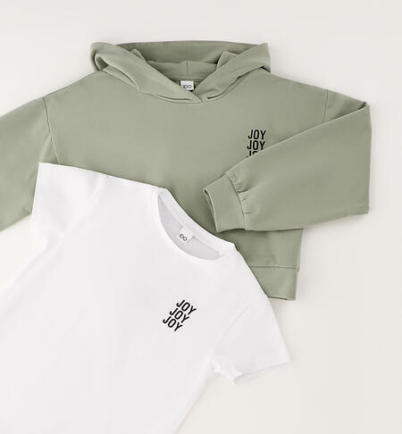 Felpa e maglia per ragazza iDO VERDE MILITARE-4836