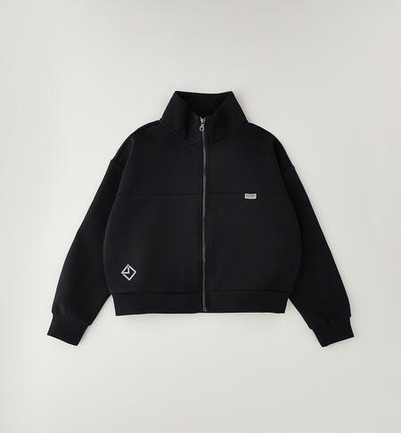 Felpa full-zip ragazzo NERO