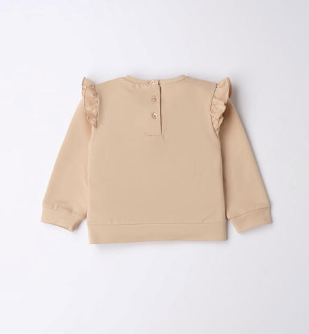 Felpa gircollo con paillettes per bambina da 9 mesi a 8 anni iDO BEIGE-0941