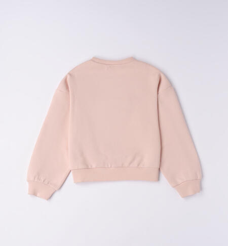 iDO crew neck sweatshirt for girls from 8 to 16 years ROSA CHIARO-2617