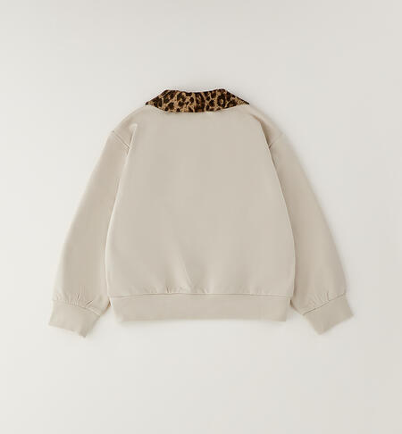 Felpa girocollo bambina BEIGE-0434