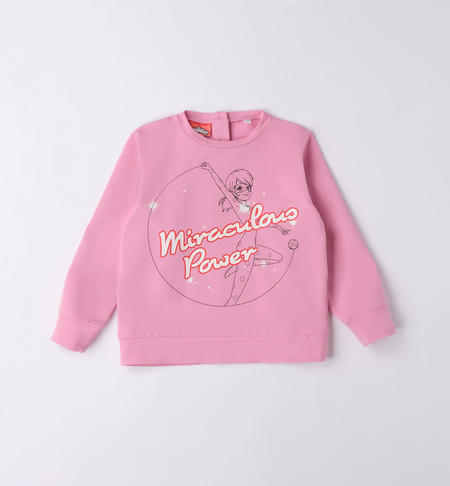 iDO Miraculous crewneck sweatshirt for girls from 3 to 12 years ROSA-2414