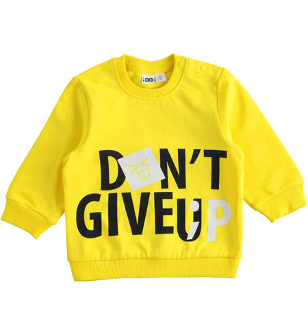 Crewneck sweatshirt for girls from 9 months to 8 years iDO GIALLO-1444
