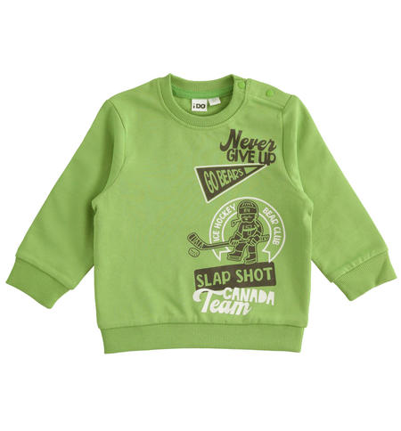 Felpa girocollo bambino - da 9 mesi a 8 anni iDO VERDE-4932
