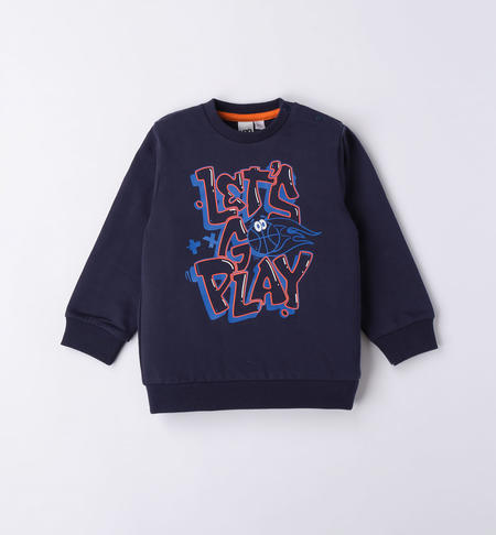 Felpa girocollo bambino varie stampe BLU