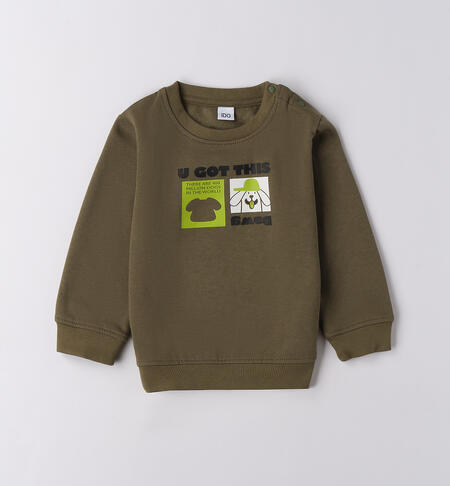 Felpa girocollo bambino VERDE