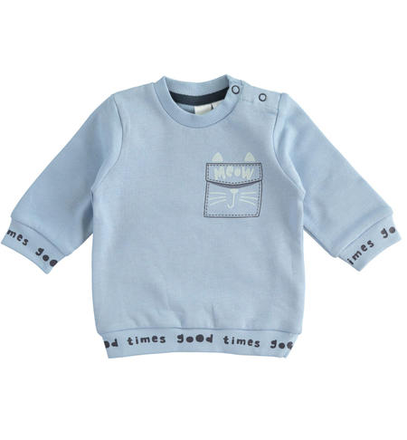 Felpa girocollo bimbo - da 1 a 24 mesi iDO AZZURRO-3814