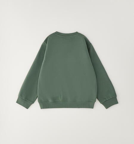 Felpa girocollo per bambino VERDE MILITARE-4717
