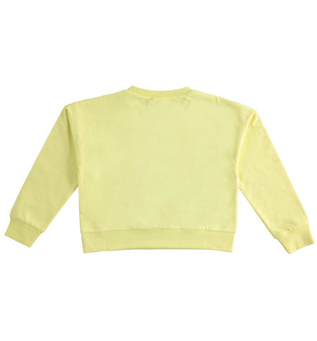 Crewneck sweatshirt for girls  from 8 to 16 years by iDO LIME-5324