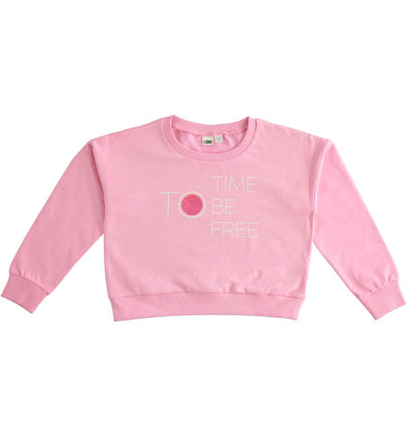 Crewneck sweatshirt for girls  from 8 to 16 years by iDO ROSA-2811
