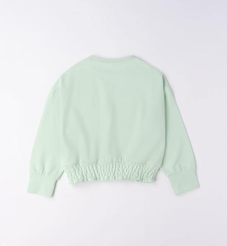 iDO crewneck sweatshirt with elastic for girls from 8 to 16 years VERDE-4842