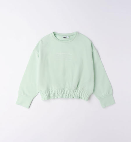 iDO crewneck sweatshirt with elastic for girls from 8 to 16 years VERDE-4842