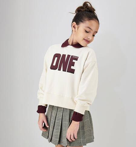 iDO sweatshirt for girls BEIGE