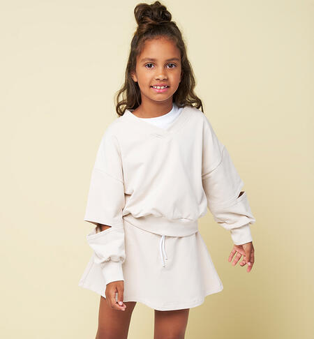 iDO girls' sweatshirts BEIGE