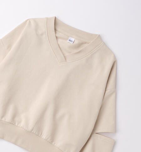 Felpa iDO per ragazza ECRU'-0164