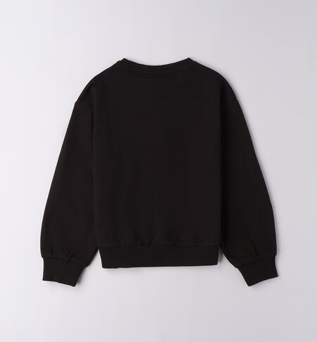 Felpa iDO ragazza NERO-0658