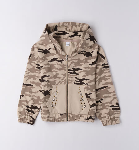 Felpa militare ragazza BEIGE-MARRONE-6BTE
