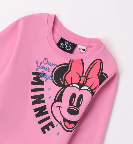 iDO pink Disney Minnie sweatshirt for girls from 3 to 8 years ROSA-2415