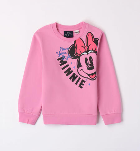 iDO pink Disney Minnie sweatshirt for girls from 3 to 8 years ROSA-2415