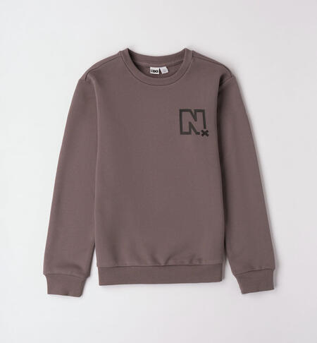 iDO crew neck sweatshirt for boys from 8 to 16 years GRIGIO SCURO-0564