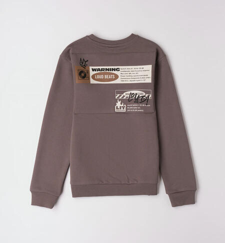 iDO crew neck sweatshirt for boys from 8 to 16 years GRIGIO SCURO-0564
