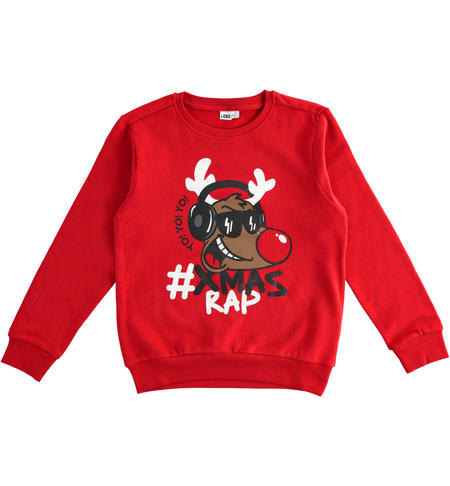 Felpa Natale bambino - da 8 a 16 anni iDO ROSSO-2253