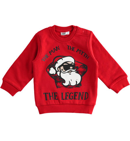 Christmas sweatshirt for boys from 9 months to 8 years iDO ROSSO-2253