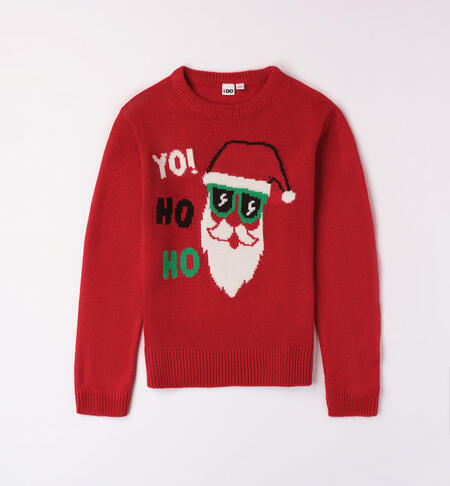 iDO Christmas sweatshirt for boys from 8 to 16 years ROSSO-2253
