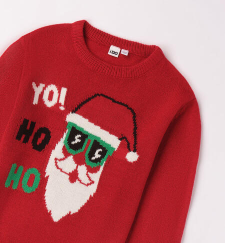 iDO Christmas sweatshirt for boys from 8 to 16 years ROSSO-2253