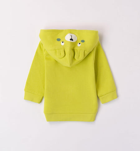 iDO hooded sweatshirt with ears for boys from 1 to 24 months GREEN ACID-5262