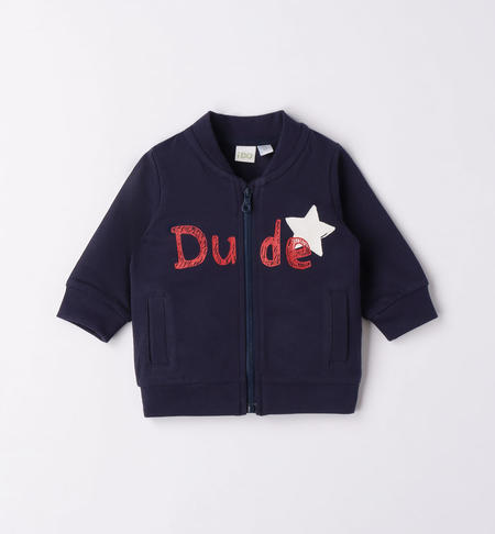 iDO baby boy sweatshirt with zip from 1 to 24 months NAVY-3854