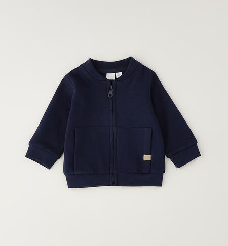 Felpa neonato modello bomber BLU