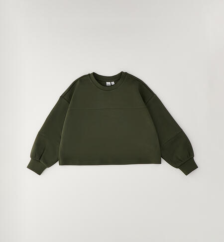 Felpa per ragazza VERDE MILITARE-5557