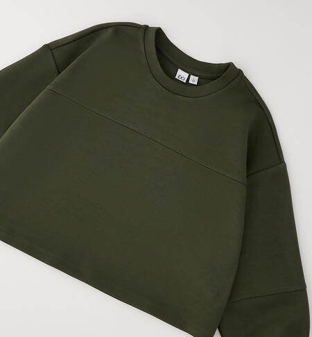 Felpa per ragazza VERDE MILITARE-5557