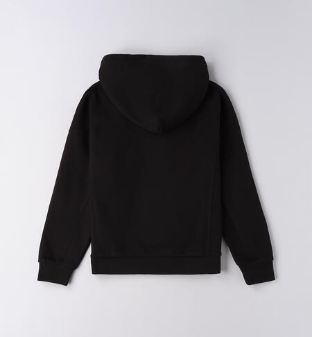 Felpa per ragazzo con cappuccio NERO-0658