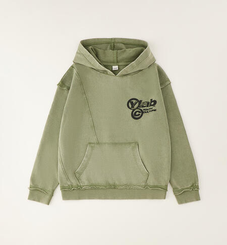 Felpa per ragazzo in cotone VERDE