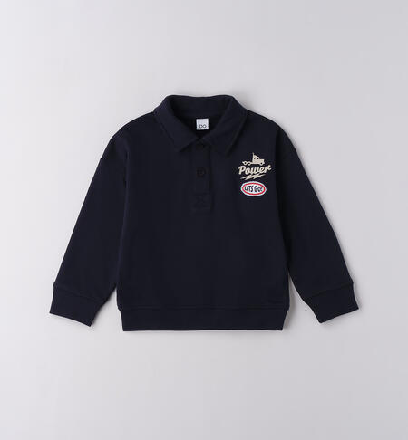 Felpa polo bambino BLU
