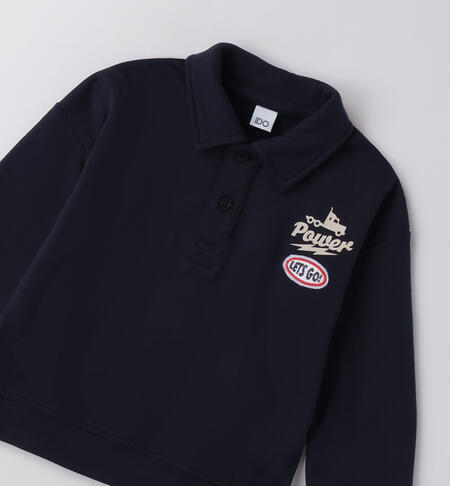 Children's polo sweatshirt NAVY-3885