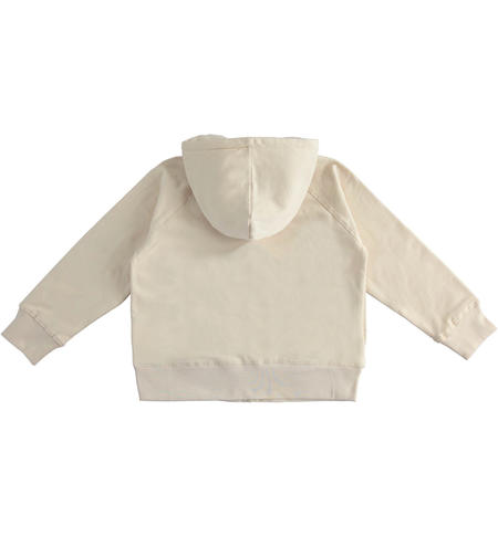 Girl¿s sweatshirt with hood from 8 to 16 years by iDO CRYSTAL GRAY-2911