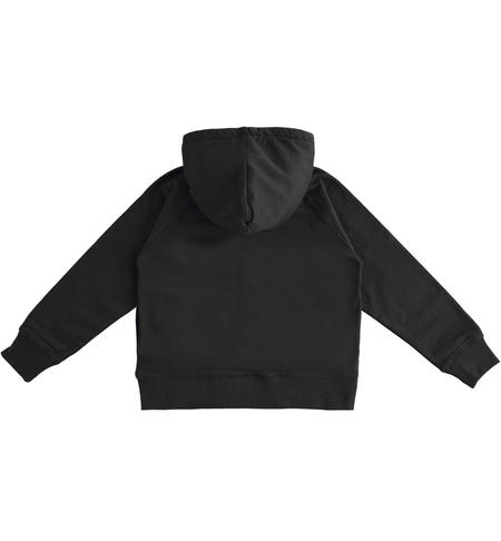 Girl¿s sweatshirt with hood from 8 to 16 years by iDO NERO-0658