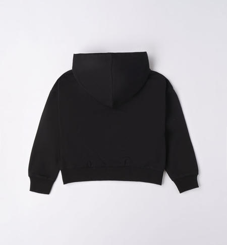iDO hooded sweatshirt for girls from 8 to 16 years NERO-0658