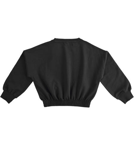 Girl sweatshirt with glitter from 8 to 16 years old iDO NERO-0658