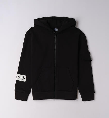 Felpa ragazzi modello unisex NERO