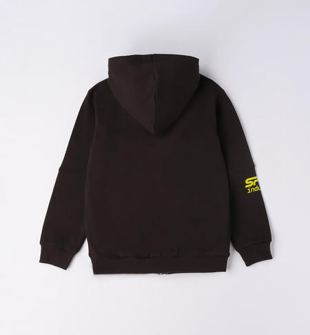 Felpa ragazzo 100% cotone con cappuccio da 8 a 16 anni iDO NERO-0658