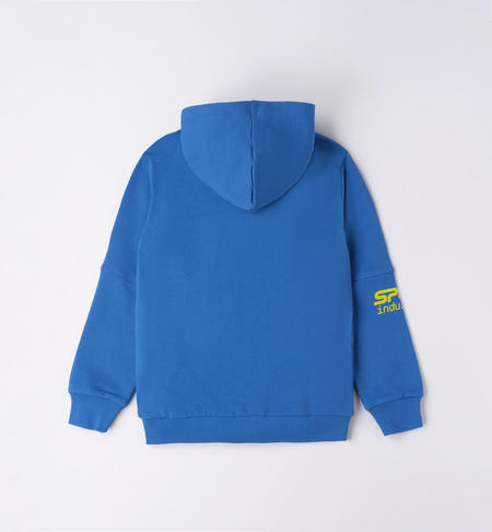 Felpa ragazzo 100% cotone con cappuccio da 8 a 16 anni iDO ROYAL CHIARO-3734