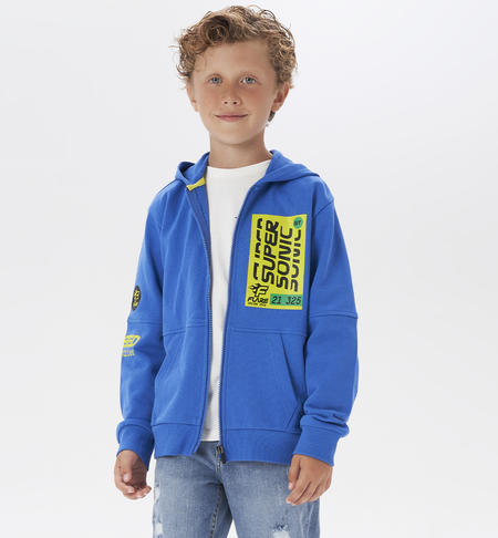 Felpa ragazzo 100% cotone con cappuccio da 8 a 16 anni iDO ROYAL CHIARO-3734