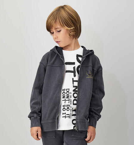 Felpa ragazzo 100% cotone GRIGIO