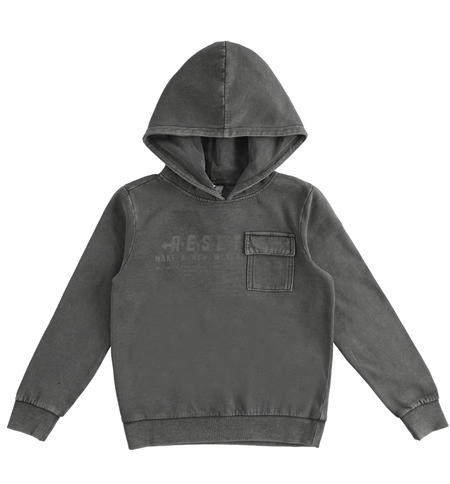 Boy¿s sweatshirt with hood from 8 to 16 years by iDO GRIGIO-0567