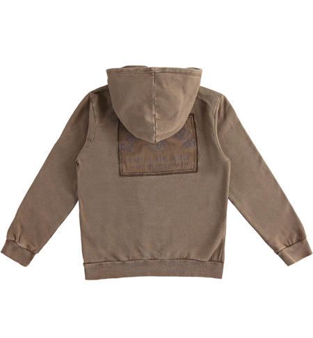 Boy¿s sweatshirt with hood from 8 to 16 years by iDO MARRONE SCURO-0871