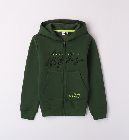 iDO hoodie for boys from 8 to 16 years VERDE-4727